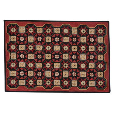 Folk Star Hooked Rug 4' x 6' Park Designs - The Fox Decor